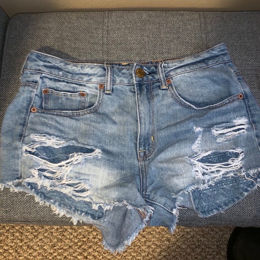high rise festival American eagle shorts